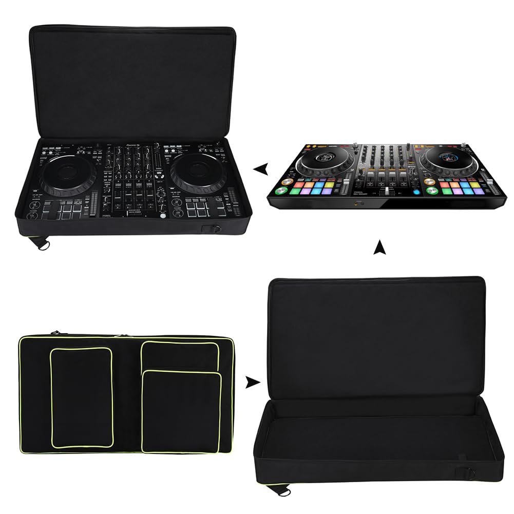 Torba do noszenia, odporna na uderzenia osłona ochronna, odporna na zarysowania, przenośna, dla DJ-gigbag, pogrubiona wyściółka wewnętrzna z regulowanym paskiem na ramię do DDJ-FLX10, DDJ