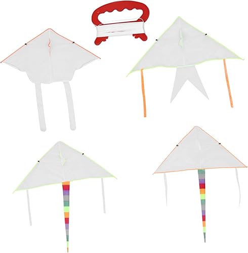 4 juegos de grafiti de juguete para niños y niños, cometas para niños de 4 a 8 años, cometas pintables en blanco para adultos, cometa de pintura en