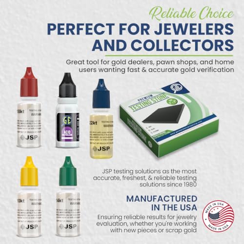 Image of Gemtone Gold Testing Jewelry Kit 10K 14K 18K 22K Testing Solution Purity Determiner Jewelry Scrap Precious Metal