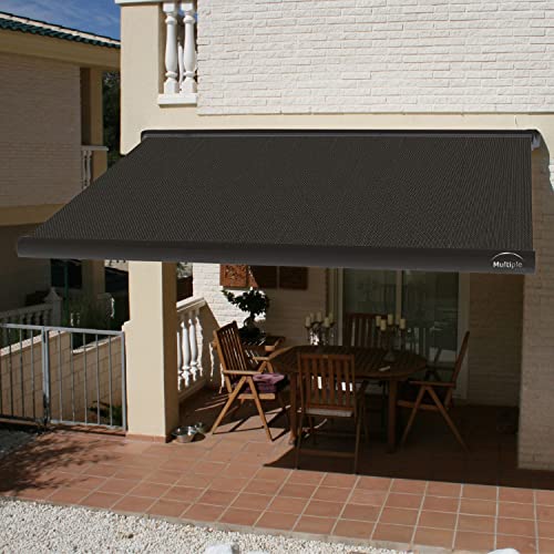 Multiple Awnings Brasilia Slim Auto 10'x8' Black