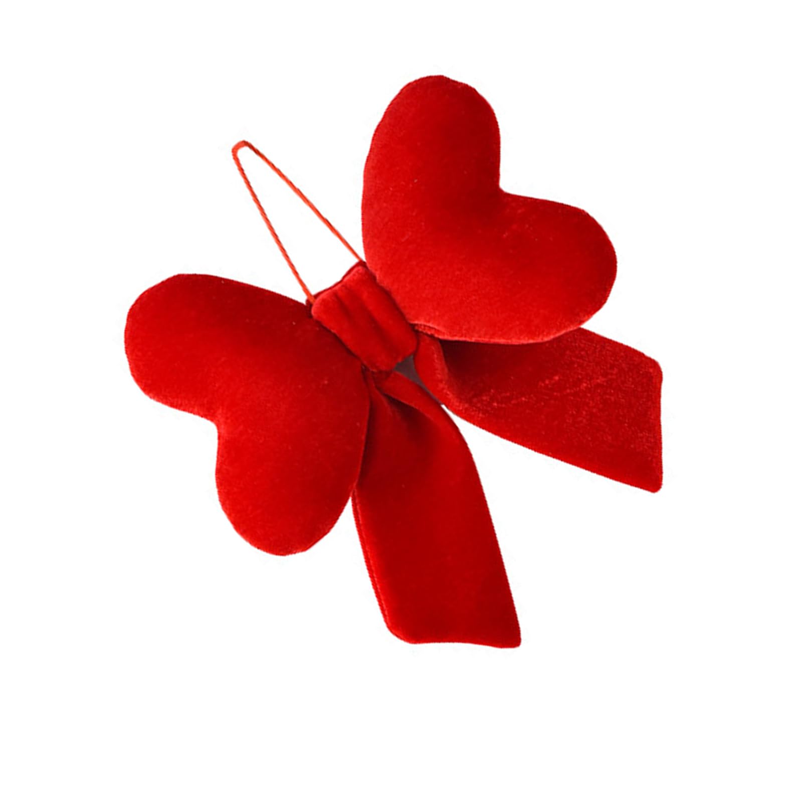 Practical Clip-on Red Heart Bowknot for Quick Valentine Event Setup Elegant Heart Decors