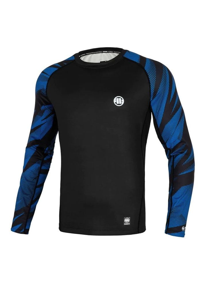 Pitbull Koszulka męska z długim rękawem Rashguard Gym Sport Pit Bull West Coast Longsleeve Performance Pro Plus Belt