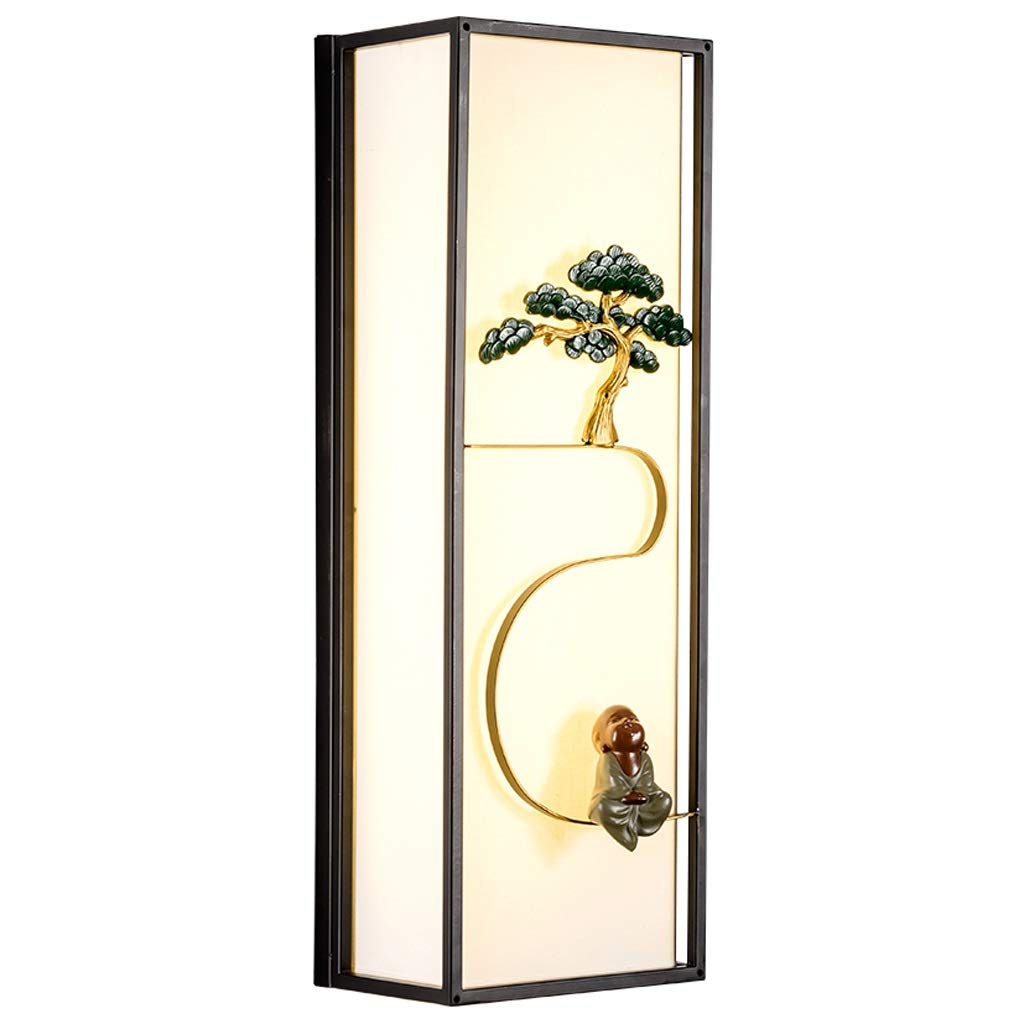 Nueva lámpara de pared china para decoración de pasillos y salones zen
