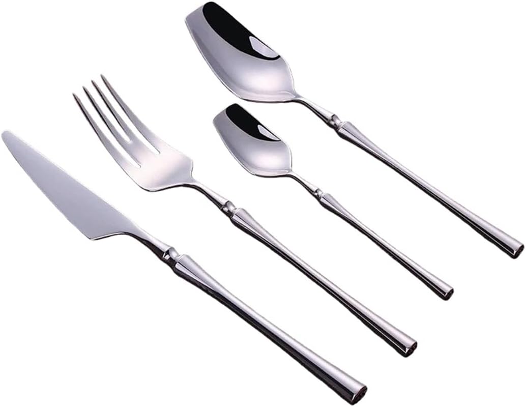 Cutlery Set (Silver,Single Set (4 Pieces))