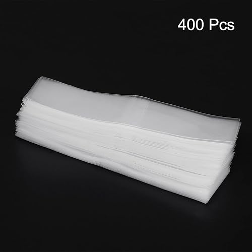 Miniatura 67 de PATIKIL Bandas retráctiles perforadas de 6.102 x 1.575 in, paquete de 400 bandas termocontraíbles de PVC para tapas de diámetro de 3.74 a 3.82