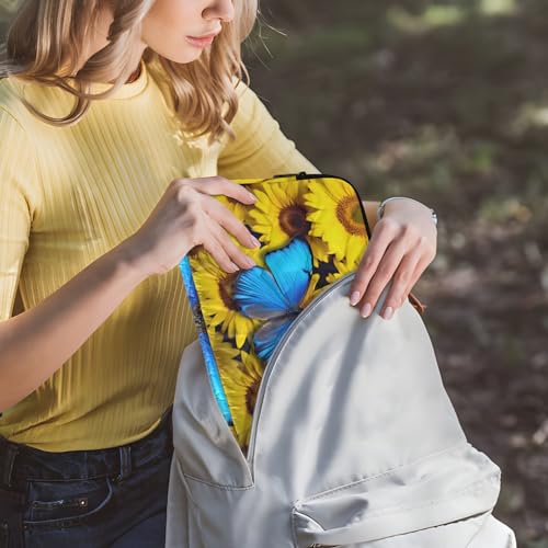 Funda para laptop 13-14 pulgadas con diseño mariposa y girasol miniatura 6