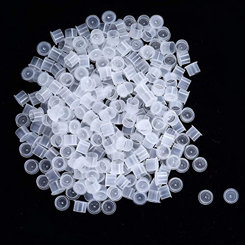 Tattoo Ink Caps Medium,1000Pcs White Plastic Disposable Pigment Caps Microblading Makeup Tattoo Ink Cups Caps With Base Sizes 13 Medium For Tattoo Ink #TOP1