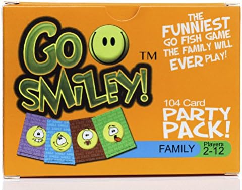 Go Smiley: Go Fish Card Game for Kids. Go Fish with Funny Faces! Party Pack Adults & Teens Will Join in Playing with The Toddlers. Classic Childrens Set for Preschool, Kindergarten, Family