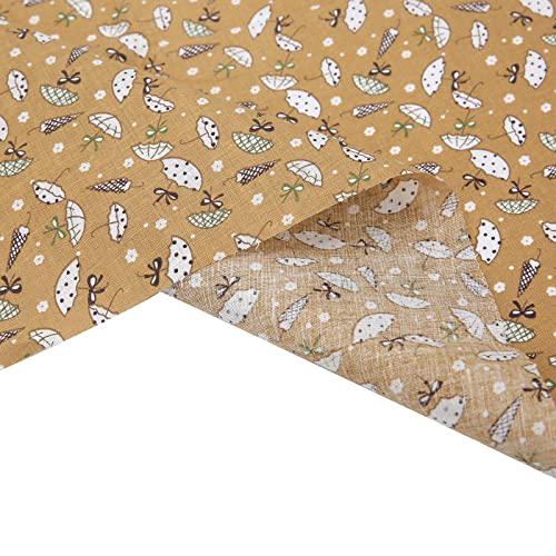 Image of Cotton Fabric DIY Making Supplies Quilting Patchwork Fabric Fat Quarter Bundles DIY for Quilting Cotton Patchwork Cushions (Brown, 20 inch x 20 inch)