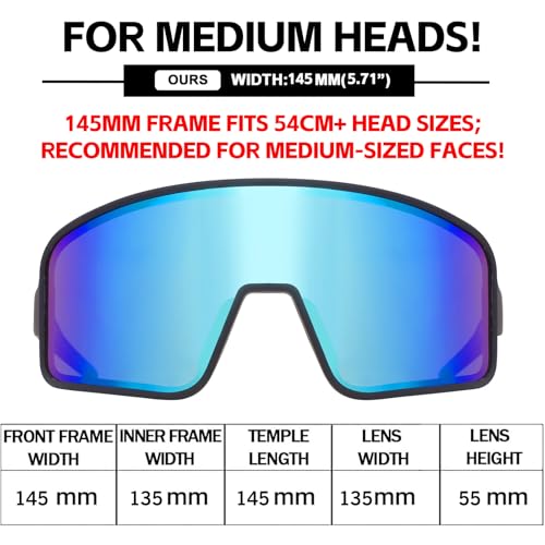 Image of MAXJULI Polarized Sunglasses for Men Women, Windproof Outdoor Sports Cycling Running UV400 Protection Sun Glasses 8121