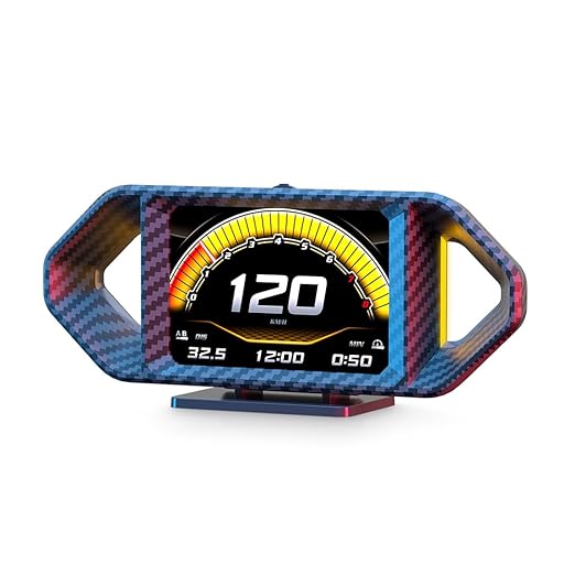 OBD2 HUD Head Up Display, Digital Speedometer Gauge for Car Truck SUV, Real-Time Speed/RPM/Fuel Economy Monitor, Plug & Play OBDII GPS HUD with RGB Light