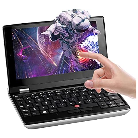 Fsjun 【Win11 / MS 2019office】 All metal 7.0 inch touch screen Ultra-light mini laptop High-speed CPU J4105 12G RAM/512GB SSD High-performance notebook computer Cover
