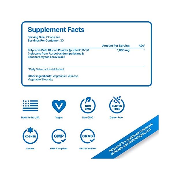 Beta-13D-Glucan-1000mg-Immune-Support-Beta-13-16-B-Glucan-Supplements-60-Capsules-Beta-Glucan-1-3D-Glucan-500mg Beta 1,3D Glucan 1,000mg - Immune Support - Beta 1,3 1,6 B-Glucan Supplements - 60 Capsules - Beta Glucan 1 3D Glucan 500mg