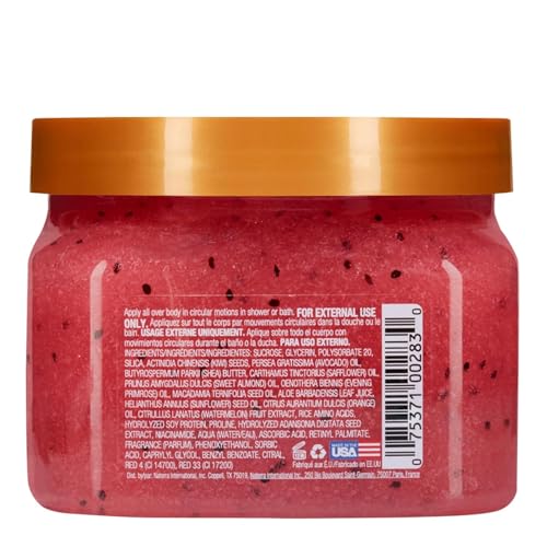 Image of Tree Hut Watermelon Body Scrub, Exfoliating & Hydrating Sugar Scrub with Shea Butter & Essential Oils, Smooth Skin, Body Exfoliator For All Skin Types, Self Care Gifts for Women, Vegan, 18 Oz