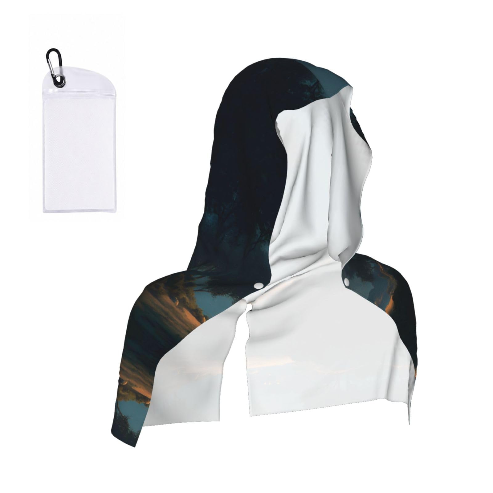 MLTRFGJ Moonlight Print Cool Hooded Towels And Keep Them Cool For Several Hours.