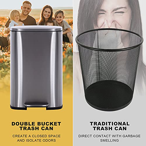 Caneca de Basura de Acero Inoxidable 50 Litros con Pedal miniatura 5