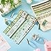 Magibeads 20 Rolls Scrapbook Tape Green Decorative Tape Set Leaf Floral Tape Pack Aesthetic Colored Tape Rolls Stickers for Crafts DIY Scrapbook Bible Study Journaling Planner Supplies 5/10/15/20/25mm