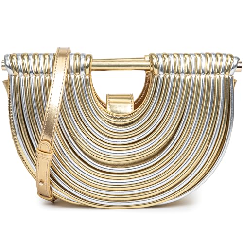 Bolso Clutch Tejido de Noche con Asa y Correa miniatura 1