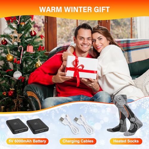 Mrawarm Heated Socks, Mrawarm 5V 6000Mah Rechargeable Heated Socks For Men Women thumb #7