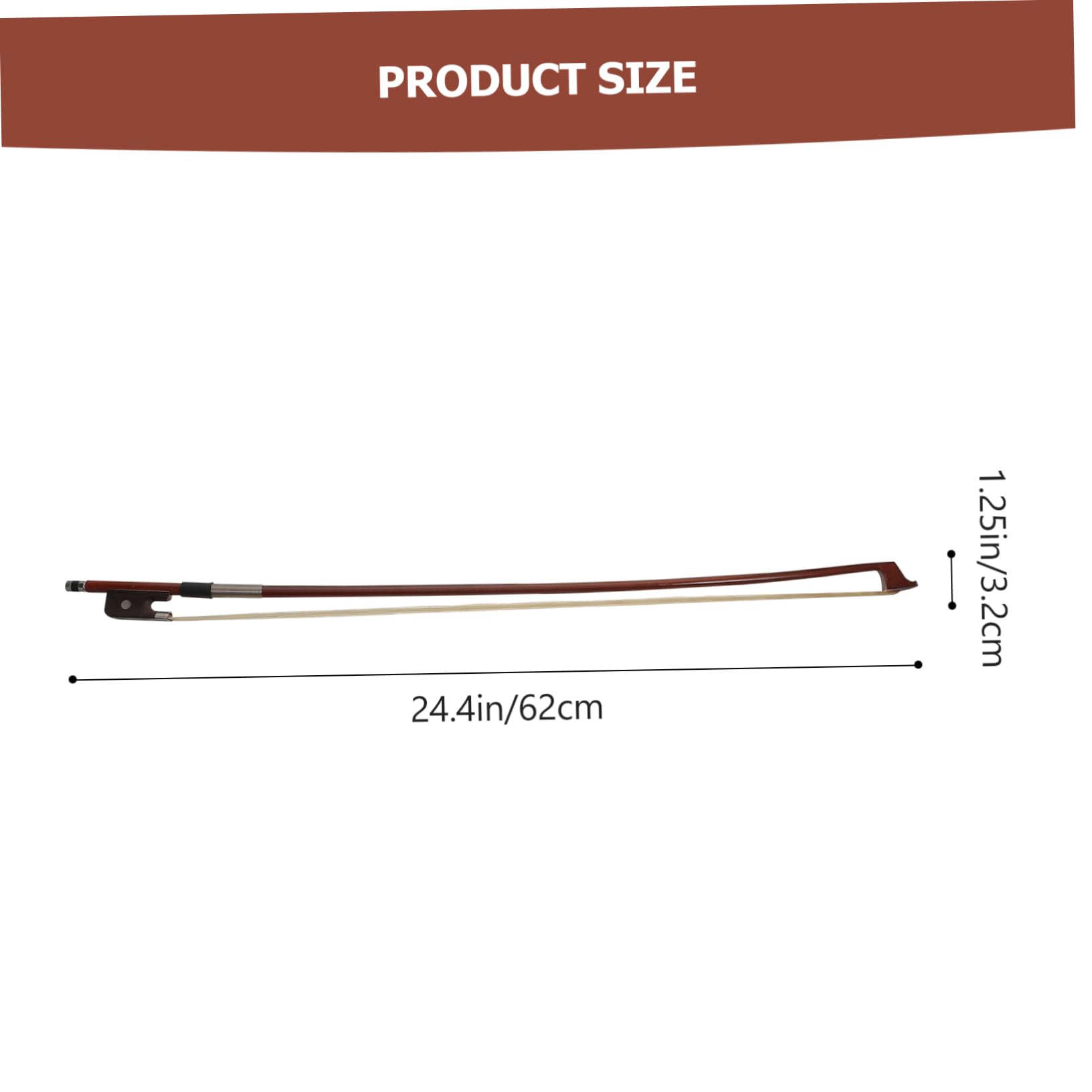 GALPADA Professional Horsetail Hair Violoncello Bow Balanced Brazilwood Bow for Beginners Music Accessory for Cello Practice and Performance