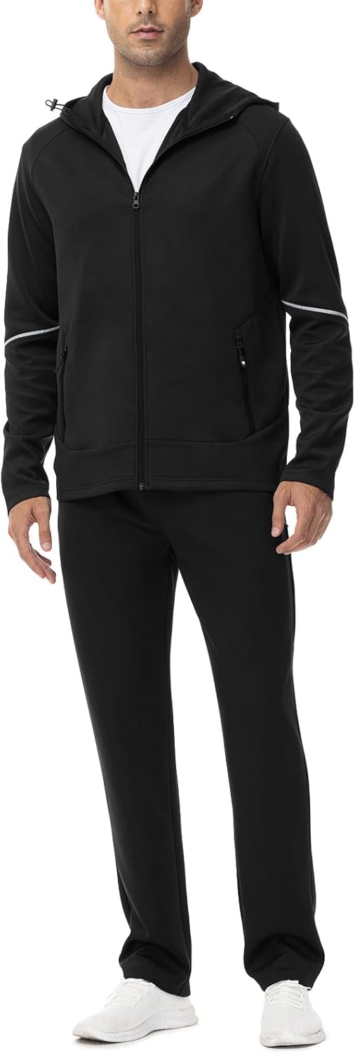 Rdruko Men's Track Sweat Suits 2 Piece Set Sweatsuits Tracksuits Jogging Workout Gym Athletic Suits with Hood - Image 3