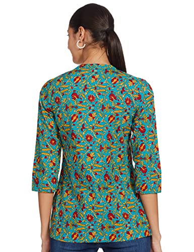 Image of Amazon Brand - Myx Women Cotton Regular Fit Casual Kurti (Available in Plus Sizes)