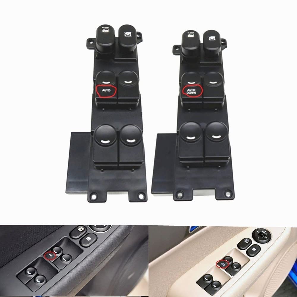 Interruttore di controllo del sollevatore elettric Per Hyundai I30 I30cw 2008-2011 93570-2L010 93570-2L000 Interruttore di controllo alzacristallo elettrico anteriore sinistro nero 16 pin(AUTO)