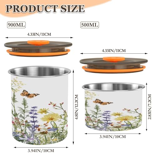 Envase hermético de acero inox para café 500 ml miniatura 2