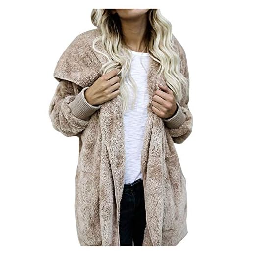Veste A Capuche Femme Fourrure Manteau Hiver Chaud A Manche Longues Grand Taille Long Hoodies Chic Mode Sweat Pas Cher Capuche Cardigan