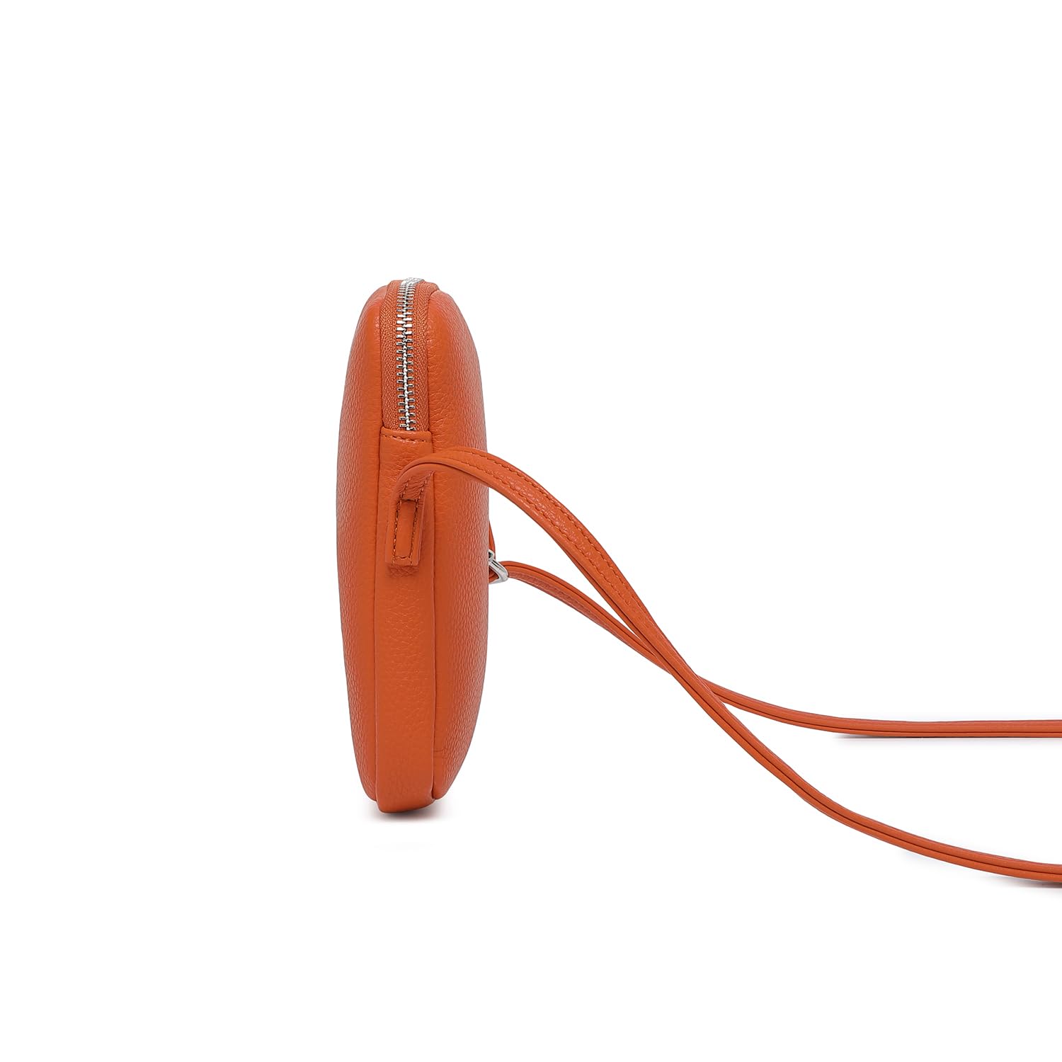 Skóra PU mała torebka crossbody zamek błyskawiczny torba na telefon komórkowy mini torebka na ramię portfel smartfon (Sandy/Pu)