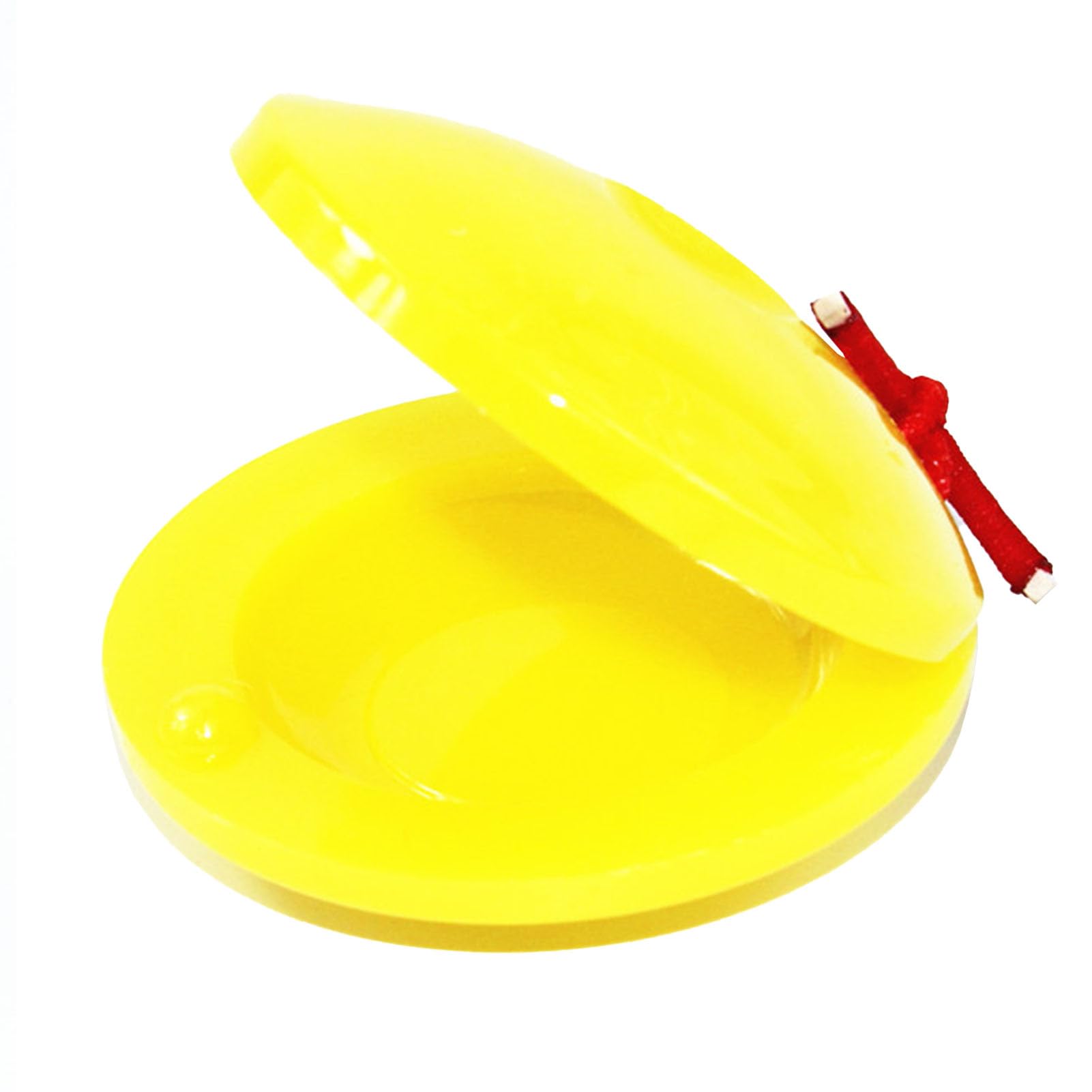 Children Finger Castanet Durable Plastic Musical Instrument Rhythm for Kids Suitable for Music Learning Parent Child Interaction Yellow