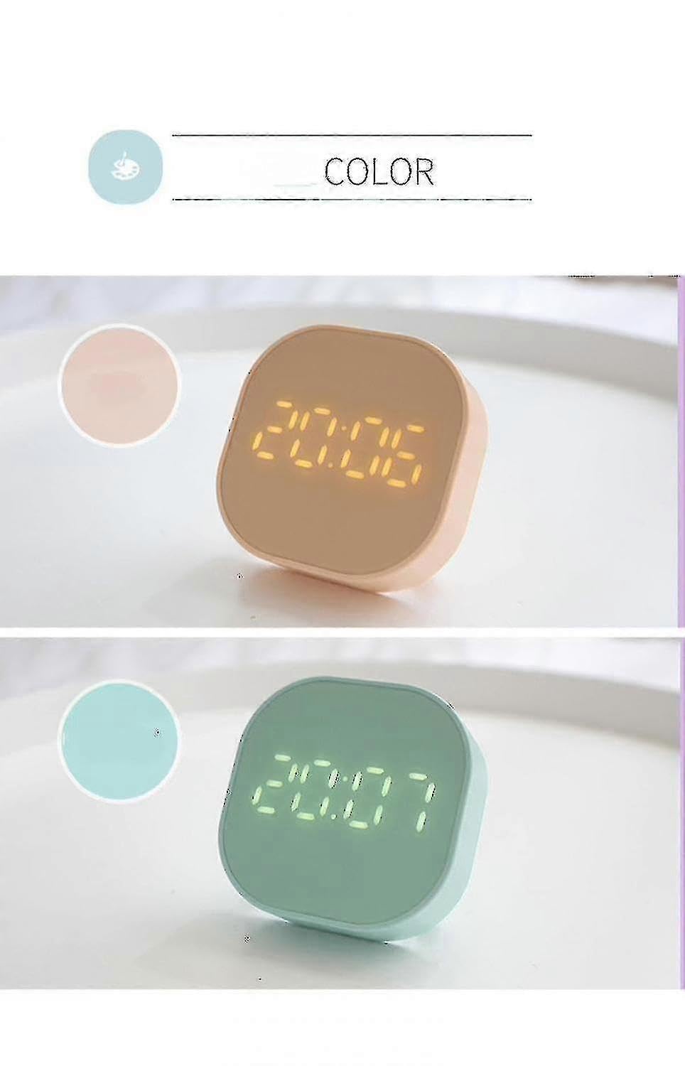 Piccola sveglia quadrata semplice luminosa silenziosa comodino elettronico studente mini led multifunzionale orologio digitale luce