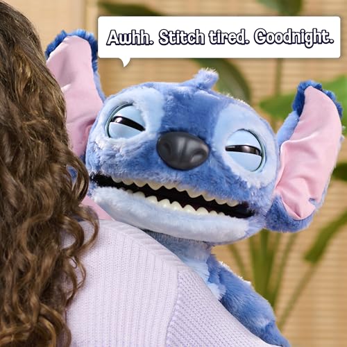 Just Play Disney Ultimate Stitch – Funktionsplüschtier, 100+ Geräusche und Reaktionen, ab 3 Jahre, 43cm, interaktiv, Kuscheltier