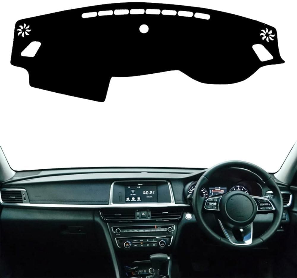 ZhangXD Car Dashboard Cover for Kia Optima Jf 2016-2020, Non-Slip Dash Board Sun Shield Protector Anti-Glare Anti Dust Interior Accessories