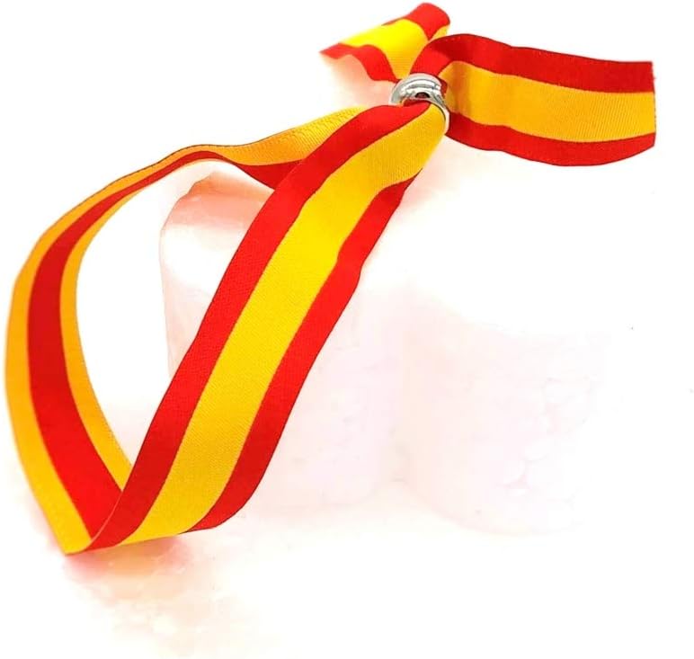 Fabric bracelet with flag of Spain with adjustable capacity for women or men. 15 mm wide., Polyester - Image 4