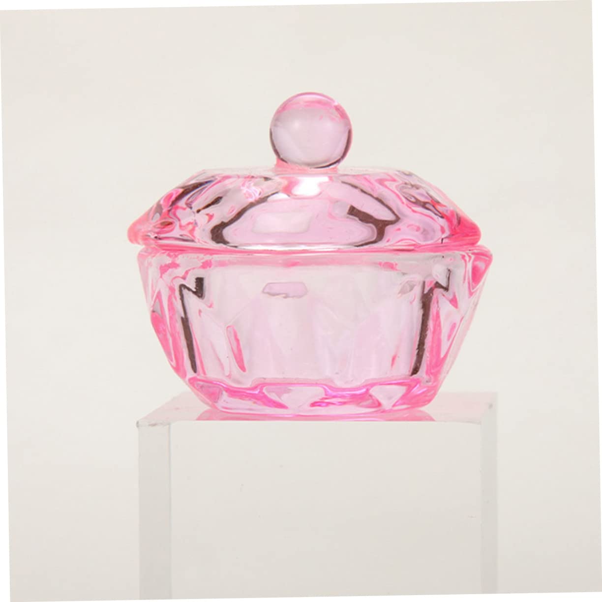 HAPINARY 2sets Nail Glass Cup Small Glass Dish for Dappen Bowl Acrylic Nails Accessory Dish Manicure Tool 2pcs*2