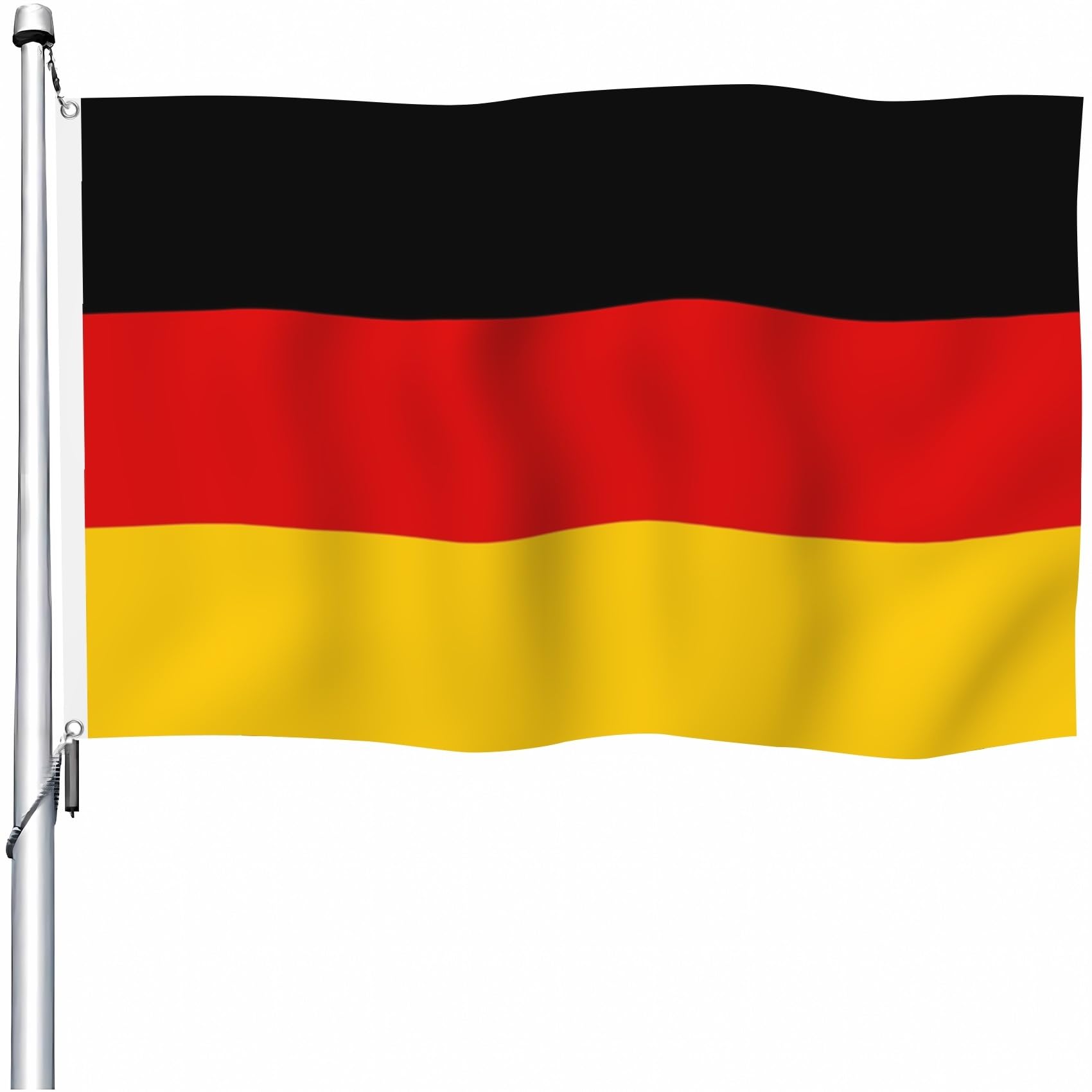 YongFoto Germany Flag 1x1.5ft Double Sided Vibrant Colors German Flags for Outdoors Celebrations Home Garden Porch Decoration National Flags with 2 Sturdy Grommets Machine Stitched 100% Polyester