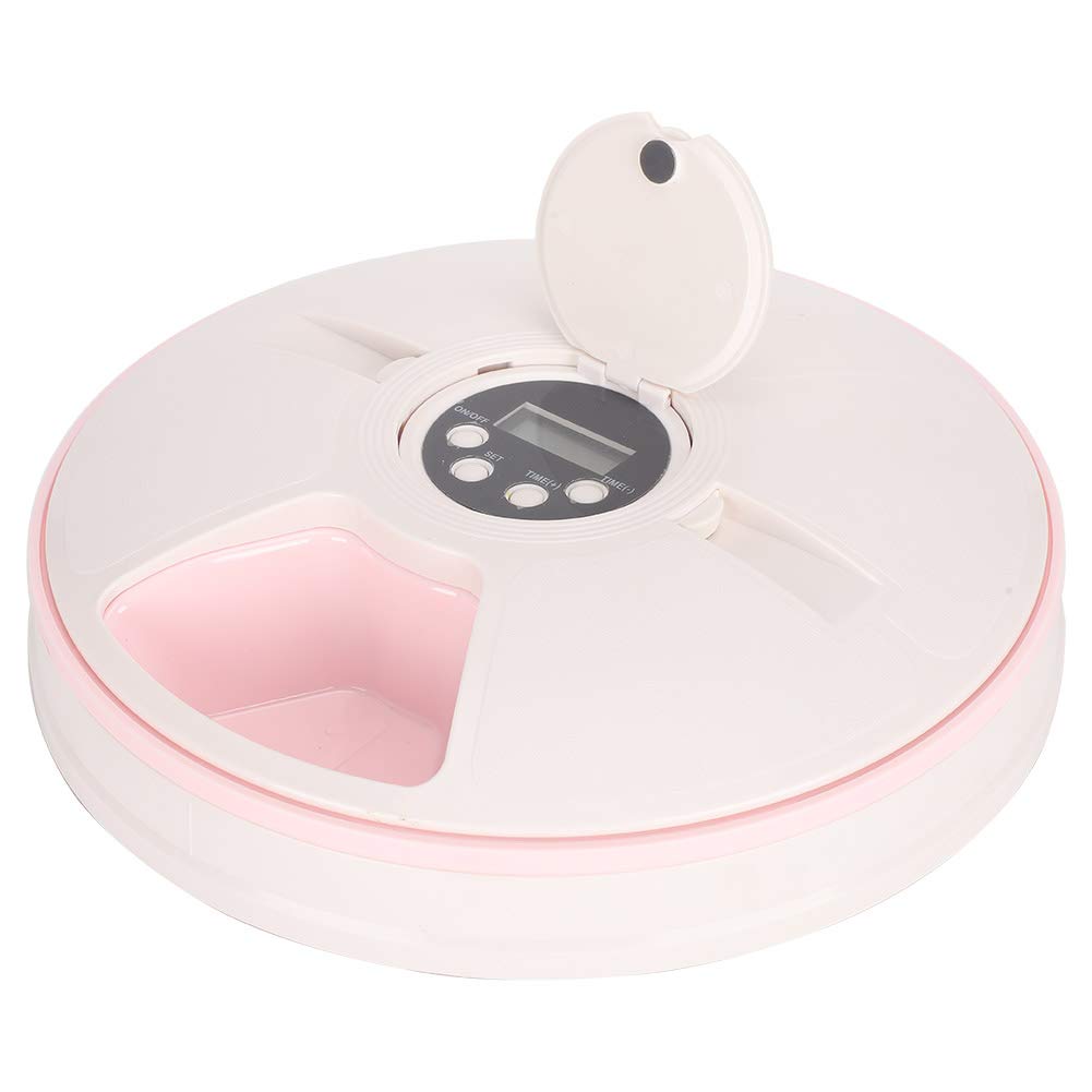 Comederos Automáticos Para Gatos, Dispensador De Alimentos Húmedos Secos De 6 Rejillas, Alimentador Automático Temporizado Para Dispensador De Alimentos Para Mascotas, Perros Y Gatos