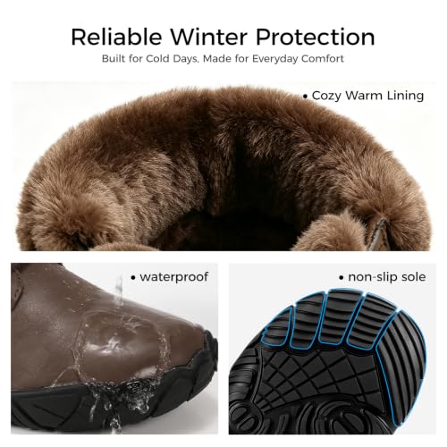 FANGARDEN Womens Snow Boots Outdoor Walking Hiking Ankle Waterproof Boots - image 4