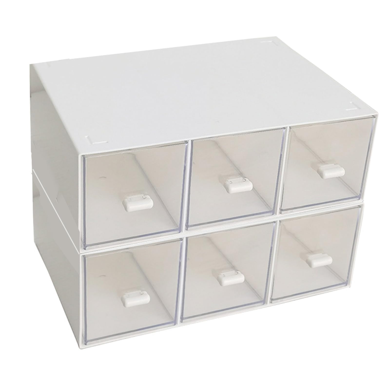 Boîte de rangement en plastique blanc FUNSUEI 23x16,7cm pour sachets de thé et café