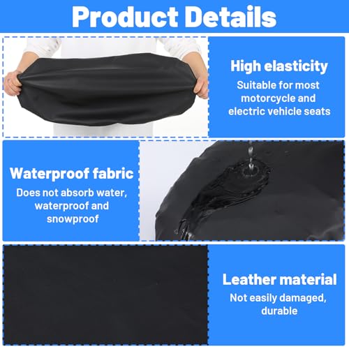 TIESOME Sitzbezüge Universal Motorrad, Groß Motorrad Sitzabdeckung Kissen, wasserdichte Sonnenschutz Sitzbezug Geeignet Staubkissenbezug Schutz mit Gummiband für MotorradRoller Moped Sitzbezug