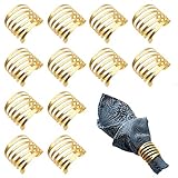 serviettenringe hochzeit vintage 【Paket beinhaltet】 Eleganter, ausgehöhlter Serviettenringhalter x 12 Stück (ohne Serviette); Es passt problemlos zu einer Vielzahl von Tischdekorationen und Zubehör, ideal für formelle Abendessen oder einen täglichen Serviettenring. Eine ausreichende Menge kann Ihren unterschiedlichen Anforderungen gerecht werden