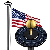 Yescom Bravery 20 Ft Heavy Duty Sectional 13Gauge Aluminum Flag Pole Kit w/ 136...