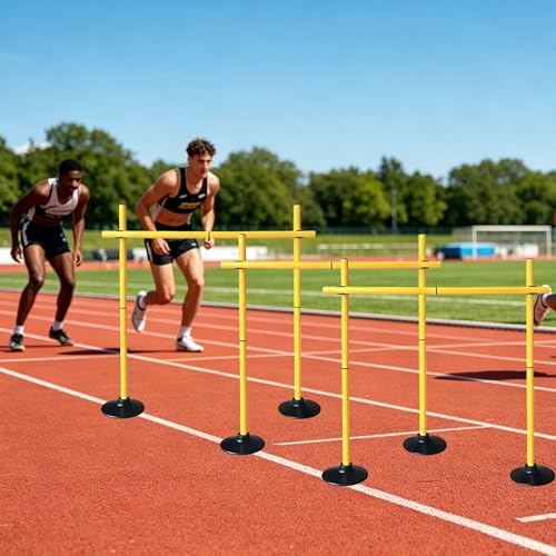 Voodans Adjustable Agility Hurdles, Soccer Training Poles, Dog Agility Jumps and Weave Equipment for Indoor and Outdoor Use (Yellow 6, 2.6 FT) by Voodans - Image 4