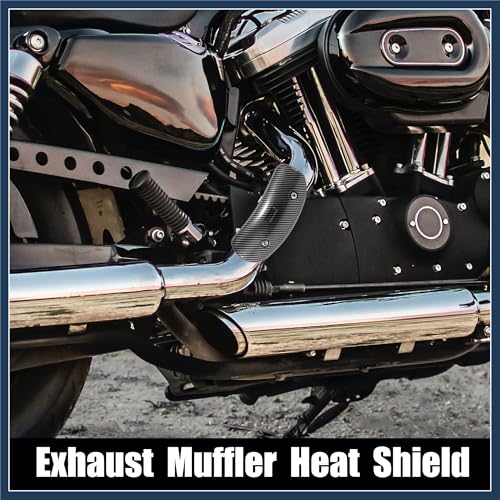 Silenciador de escape de moto con protector de calor de 19,3 cm 2