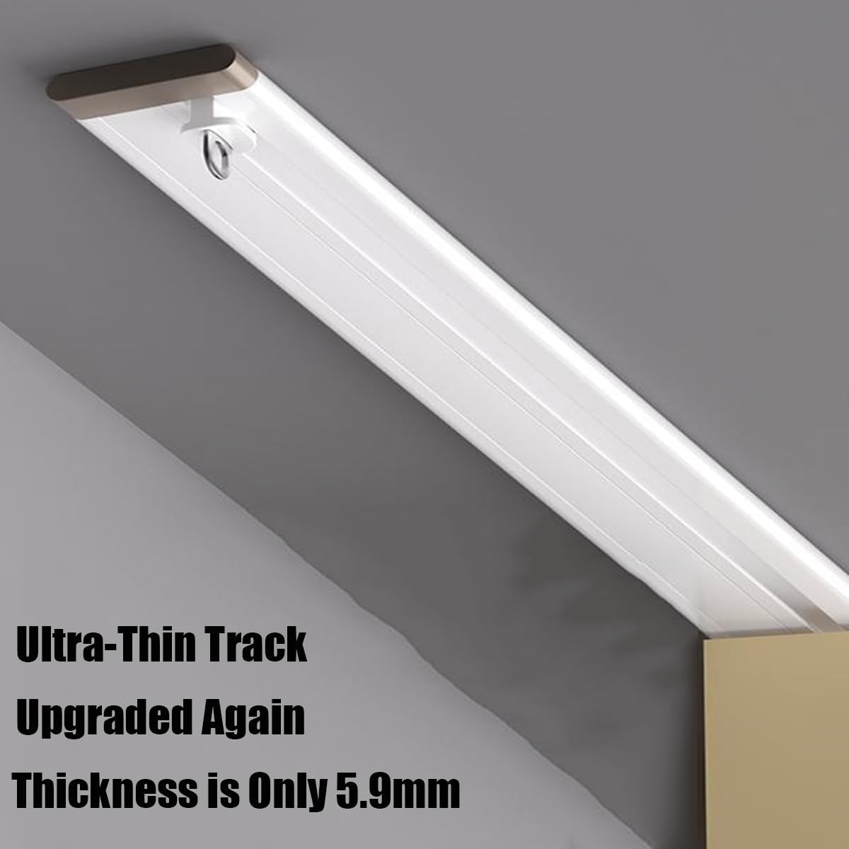 Gold Ceiling Silent Curtain Track with Pulleys & Hooks 3.0m - Noise-Free Drapery System for Room Dividers, Bedroom & Bathroom - Elegant Privacy Solutions (Gold 2.8m)