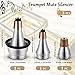 Kathfly 3 Pcs Trumpet Mute Set, Small Practice Mute Trumpet, Mute Silencer Cup, Mute All Aluminum Mute for Beginners Students Jazz Classic Stage Performance Practice