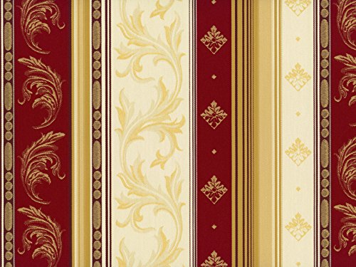 Classic Möbelstoff Versailles mit Fleckschutz Farbe Rouge (rot, bordeaux, champagner, goldgelb) - Flachgewebe klassisch (Streifen, Ranke, Raute, Ornament), Polsterstoff, Stoff, Bezugsstoff, Eckbank, Couch, Sessel, Hussen, Kissen Classic Möbelstoff Versailles mit Fleckschutz Farbe Rouge (rot, bordeaux, champagner, goldgelb) - Flachgewebe klassisch (Streifen, Ranke, Raute, Ornament), Polsterstoff, Stoff, Bezugsstoff, Eckbank, Couch, Sessel, Hussen, Kissen