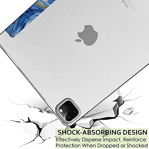 Image of DuraSafe Cases for iPad PRO 12.9 Inch 5th 4th [ Pro 12.9 4 5 Generation 2020 2021 ] A2378 A2461 A2379 MHNR3HN /A MHNT3HN /A Trifold Printed PC Lightweight Protective Clear Back Cover - Starry Night
