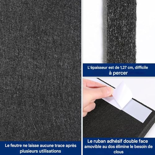 Protector de pared para diana de dardos negro y resistente con espuma protectora extraíble 7
